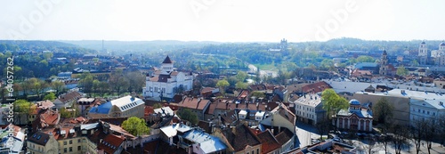 View of the old Vilnius from the tower of church © bokstaz