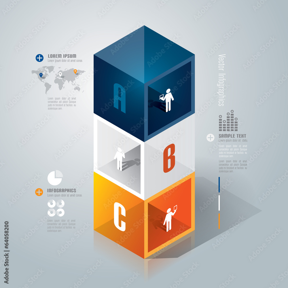Infographics vector design template. Infographics vector design template.