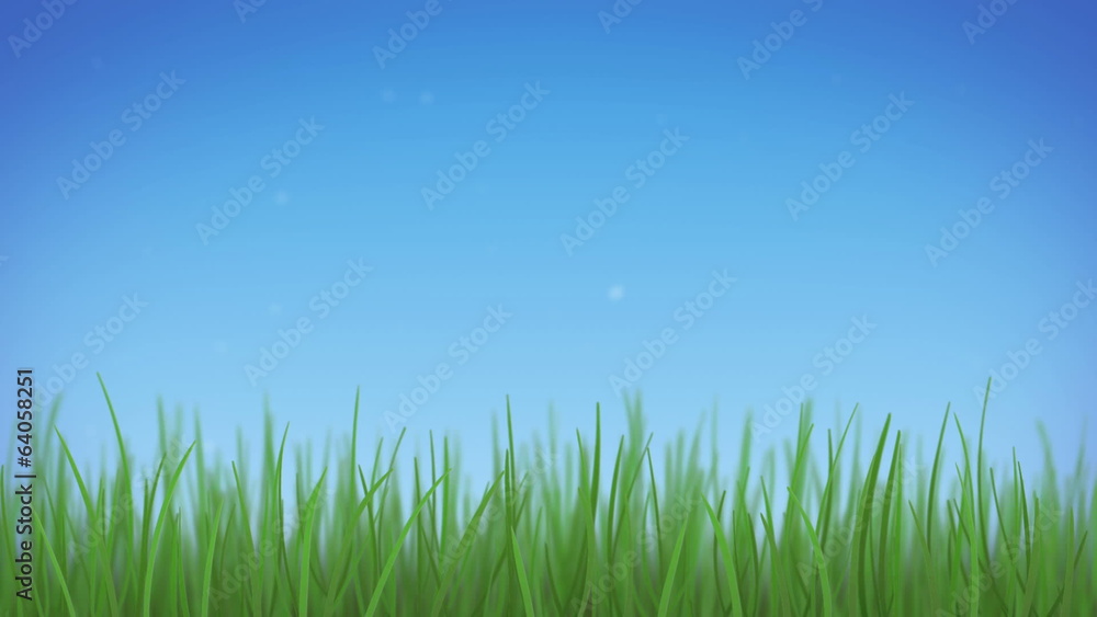 Grass and blue sky, loopable Grass and blue sky, loopable
