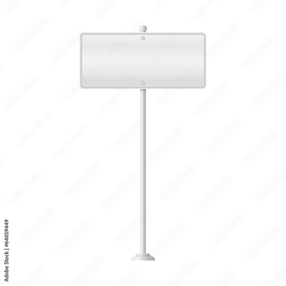 Vector of metal signpost on isolated white background Vector of metal signpost on isolated white background