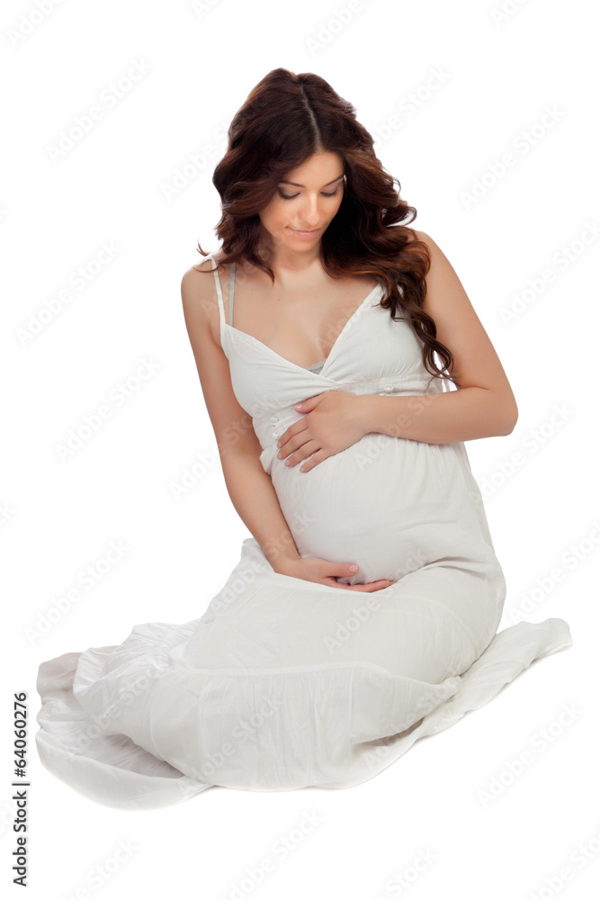 Woman excited about her future motherhood Woman excited about her future motherhood
