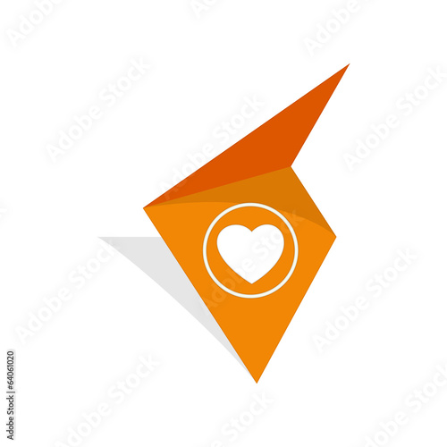 the tag with heart icon