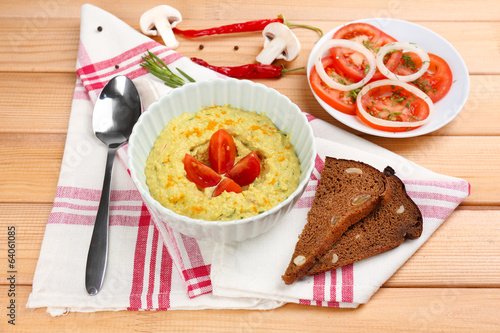 Wallpaper Mural Bowl of tasty fresh hummus, close up Torontodigital.ca