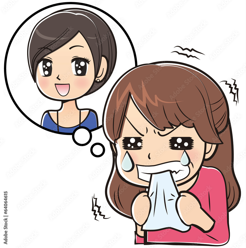 嫉妬する女性 Stock イラスト Adobe Stock