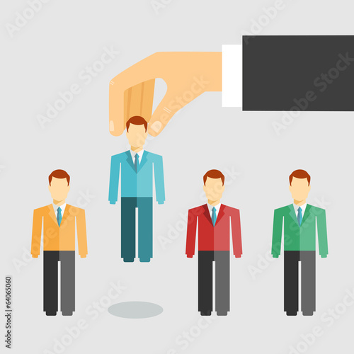 Human resources management concept
