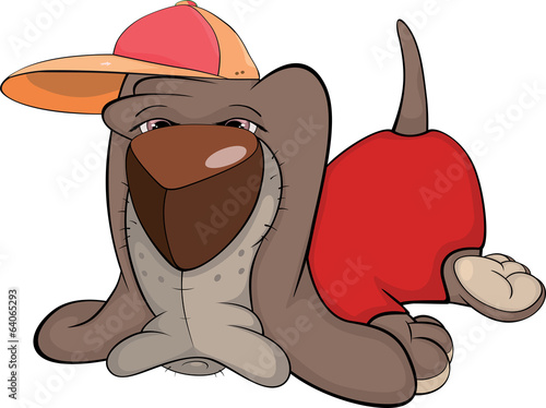 Basset Hound. Cartoon
