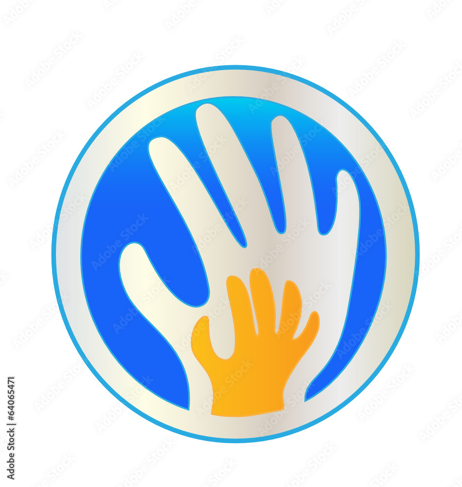 Hands protection logo vector Hands protection logo vector
