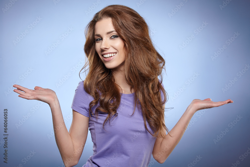 Photo of a fresh beautiful woman, studio shoot Photo of a fresh beautiful woman, studio shoot