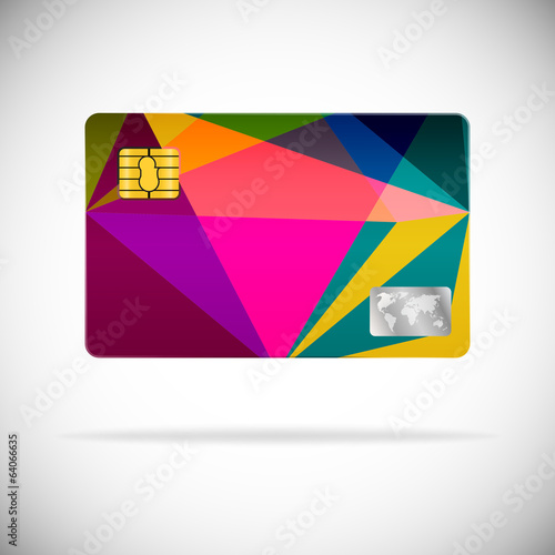 Plastic card abstract design