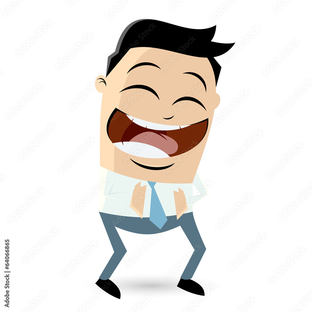 cartoon lachen spaß freude glücklich Stock-Vektorgrafik | Adobe Stock
