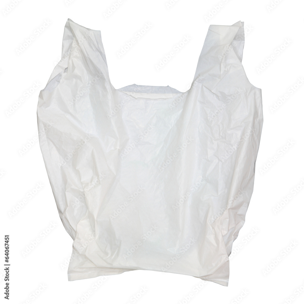 white plastic bag isolated on white white plastic bag isolated on white