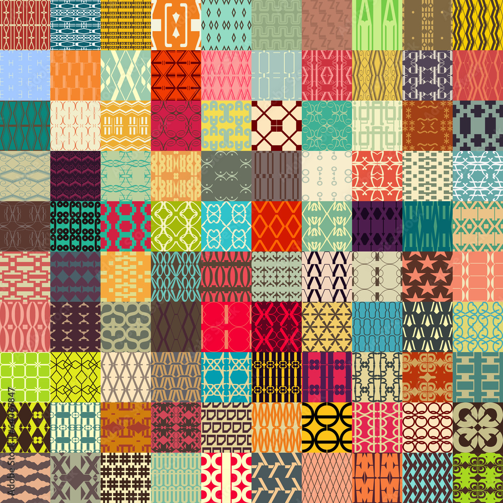 100 in 1 of Retro vector seamless patterns 100 in 1 of Retro vector seamless patterns