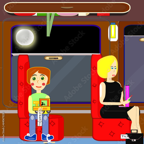 Viaje nocturno en tren