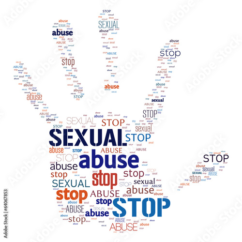 Illustration of stop sexual abuse warning