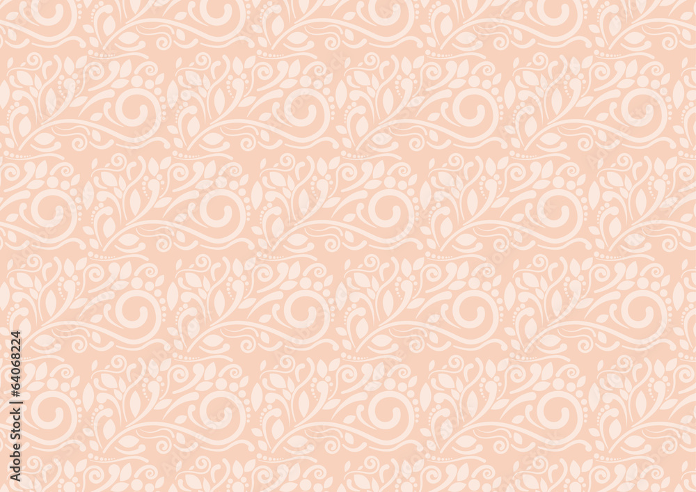Sweet Flora abstract retro pattern background