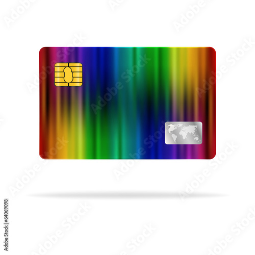 Colorful plastic card abstract design