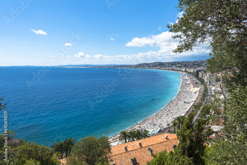 Aerial view of Nice coast