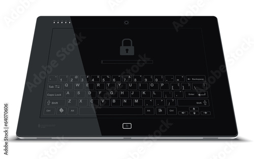 Vector Tablet Frontal View Leaning Back