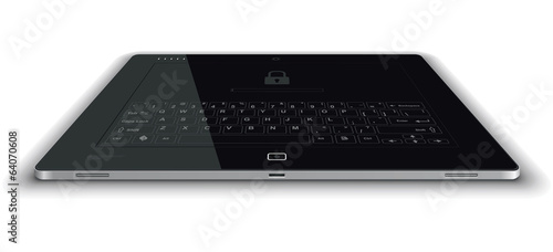 Vector Tablet Frontal View Horizontal Surface
