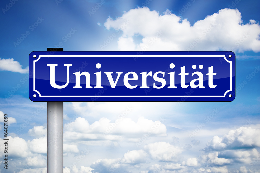 Obraz premium Schild Antik mit Universität