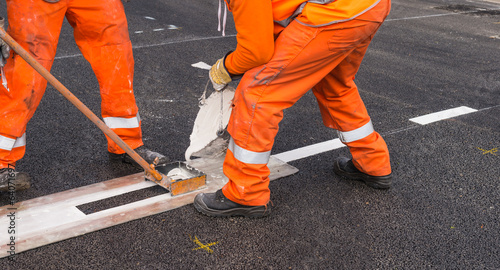 Affixing line marking