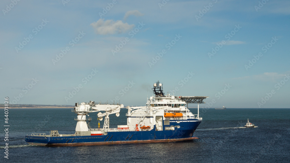 Offshore Supply Ship with Pilot Boat