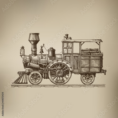 Locomotive. Vector format