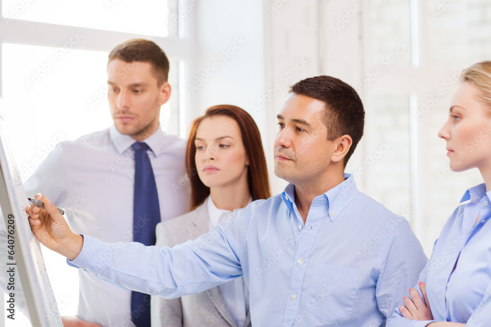 business team discussing something in office business team discussing something in office