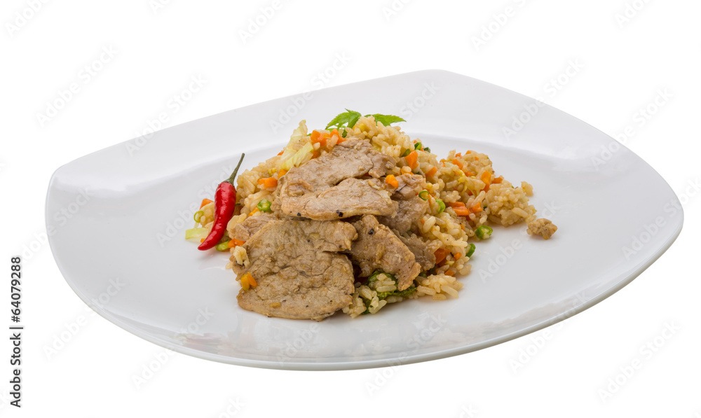 Fried rice with pork Fried rice with pork