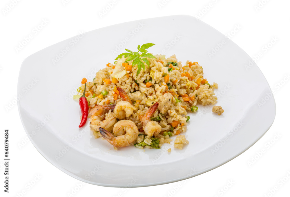 Fried rice with shrimps Fried rice with shrimps