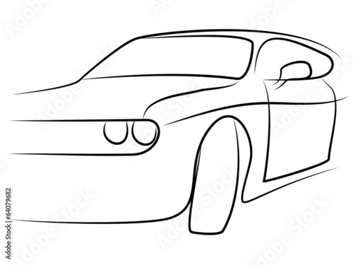 Sportwagen Doppel Scheinwerfer Tribal