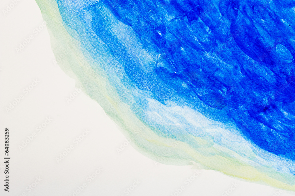 Abstract watercolor art hand paint on white background