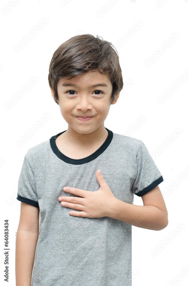 Please kid hand sign language on white background Please kid hand sign language on white background