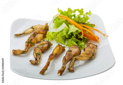 Grilled frog legs