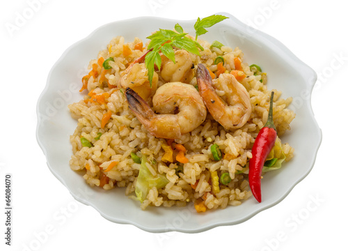 Fried rice with shrimps