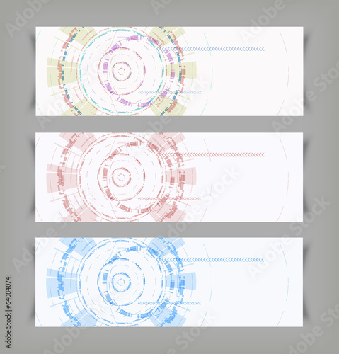 Vector techno abstract color backgrounds