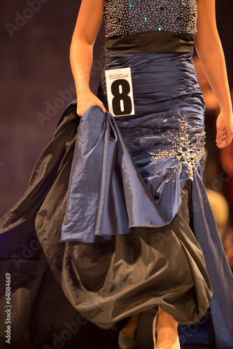 Details of clothing during a fashion show
