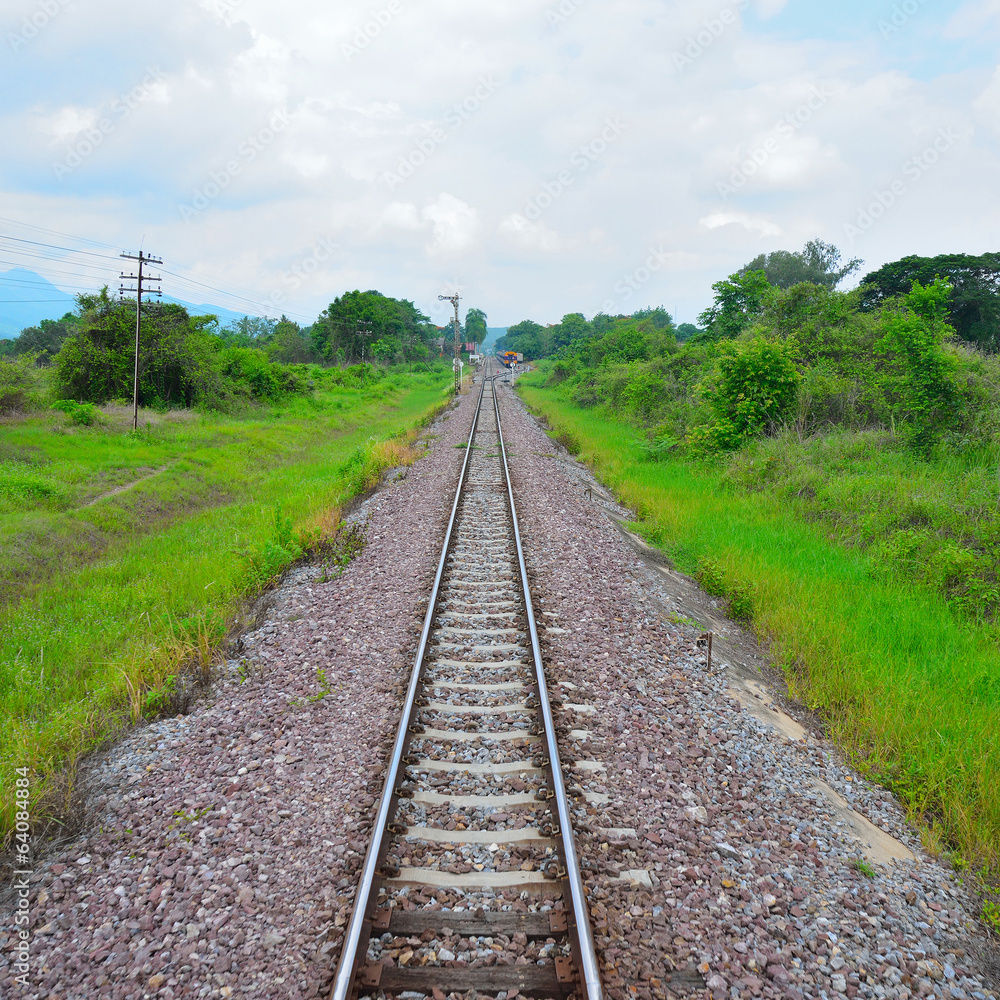 Fototapeta premium railway in country developing