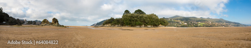 Panorama of the beach in Mundaka