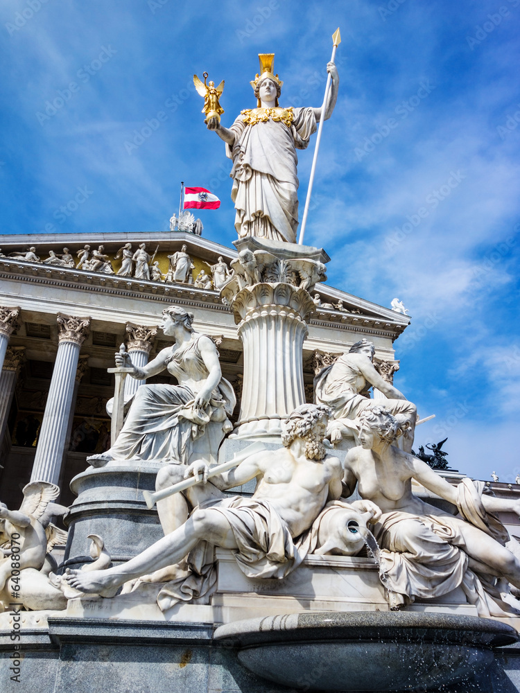 Obraz premium Österreich, Wien, Parlament