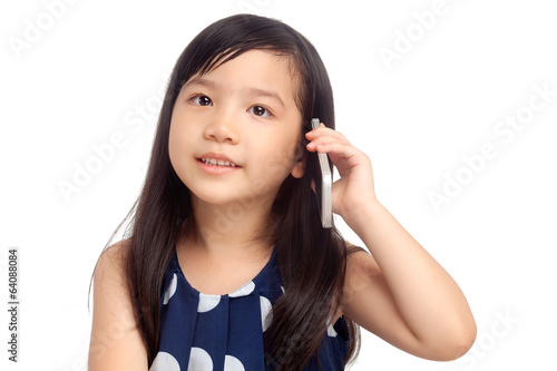 Kid talking on smartphone