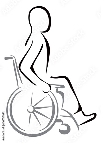 Disabled in a wheelchair