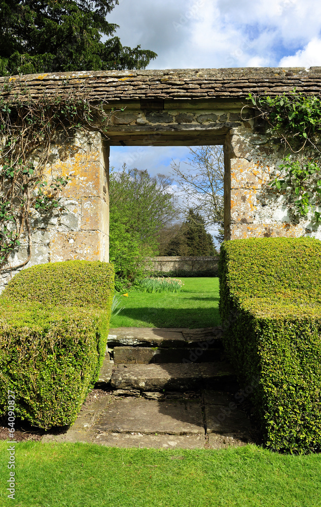 Archway into an English Landscape Garden