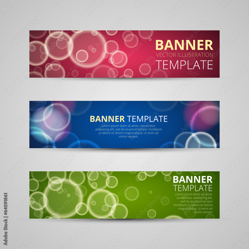 Fototapeta premium A set of modern vector banners