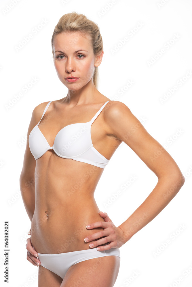 Portrait of confident young woman in lingerie Portrait of confident young woman in lingerie