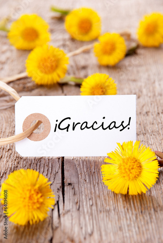 Yellow Flowers with Gracias