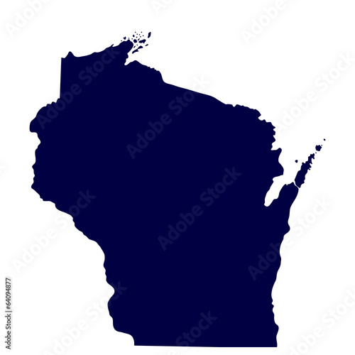 map of the U.S. state of Wisconsin