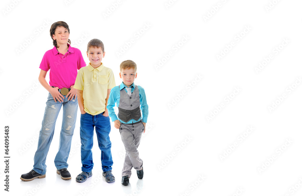 Group of children posing Group of children posing