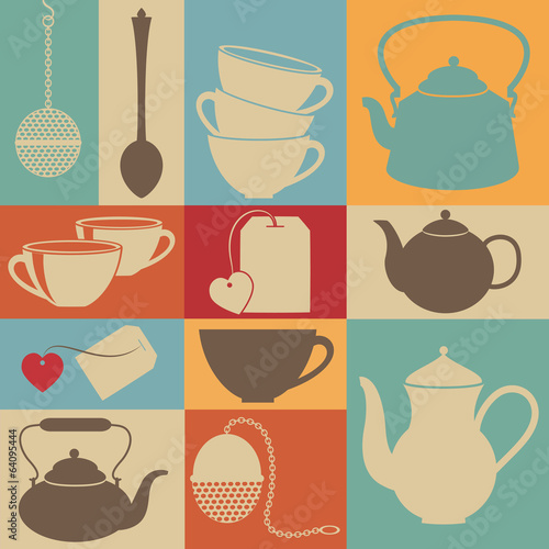 Tea icons.