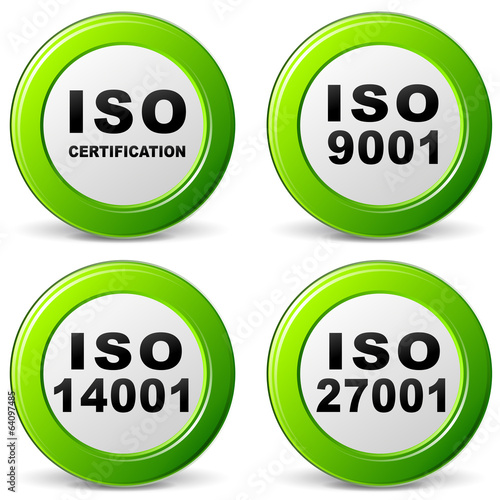 Vector iso certification icon